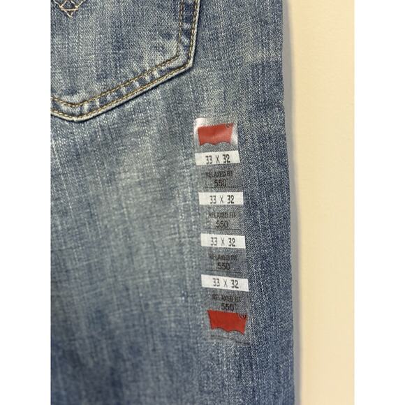 Levi's 550 Men's Medium Rinse Relaxed Taper Fit Jeans 33x32 100% Cotton NWT - Picture 5 of 6